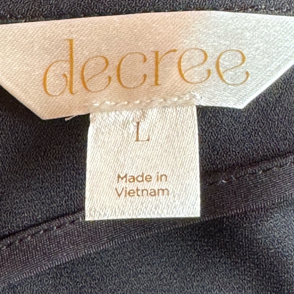 Decree Gray 3/4 Sleeve little black dress NWT size large - Picture 7 of 9